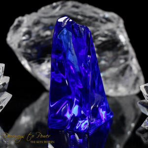 Siberian Blue Quartz Crystal Altar Stone