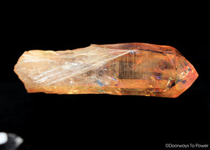 Imperial Gold Aura Lemurian Quartz Crystal Time Link & Record Keeper