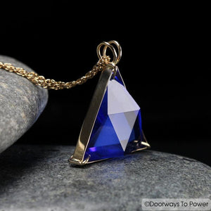 Siberian Blue Quartz Star of David Vogel Crystal Pendant