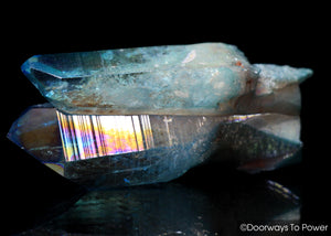 Aqua Aura Quartz Master Record Keeper Tantric Twin Crystal