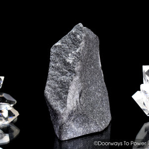 Black Azeztulite Crystal Altar Stone Azozeo Activated