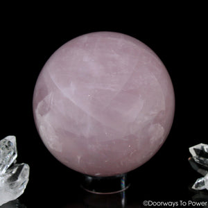 John of God Blessed Rose Quartz Healing Crystal Sphere