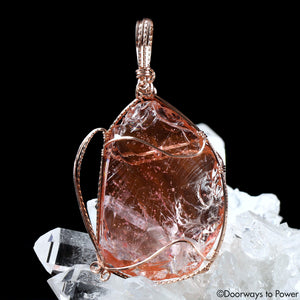 Celestial Heart Andara Rose Gold Crystal Pendant 'Rainbow Body' GNIVLOVE PEEK