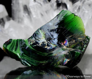 Luminescent Pleiaidan Green Monatomic Andara Crystal 'Ultra Rare'