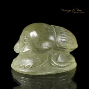 Libyan Desert Glass Scarab Crystal Carving