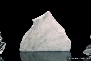 White Azeztulite Synergy 12 Triangle Crystal Altar Stone (Polished)