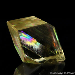 Golden Optical Calcite Crystal India 'Multilevel Awareness'