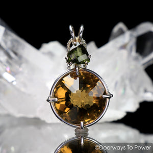Citirne Radiant Heart Crystal Pendant Moldavite