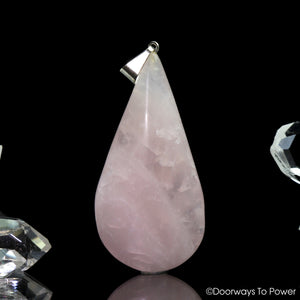 John of God Rose Quartz Heart Chakra Healing Crystal Pendant