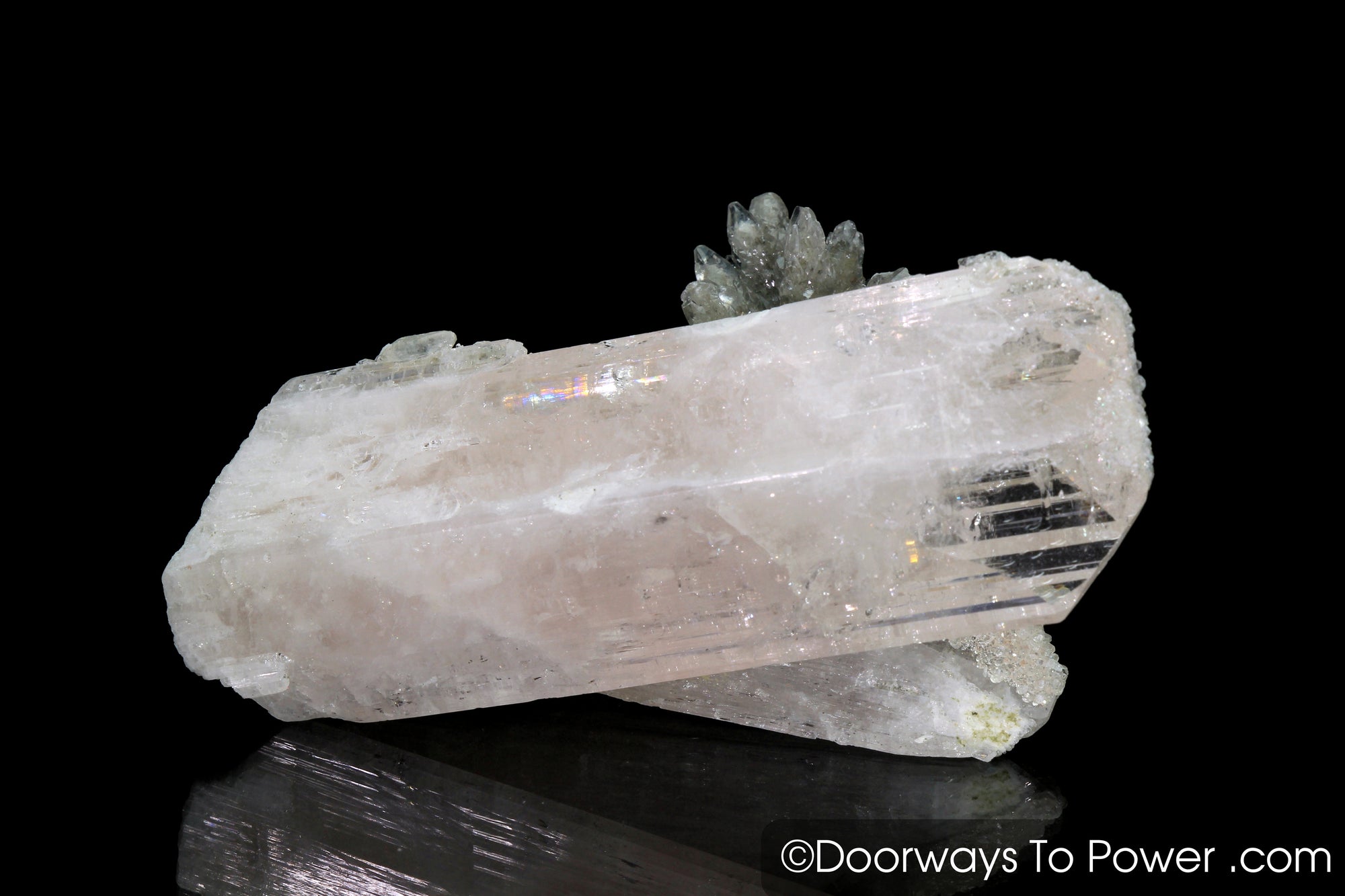 Danburite Twin Record Keeper Crystal | Covered in Druzy Crystals