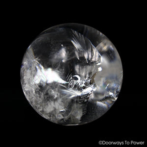 Satyaloka Azeztulite Quartz Crystal Sphere XL Rainbows