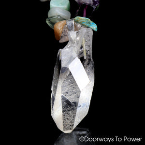 John of God Lemurian Crystal Chakra Necklace w/ Record Keepers & Rainbows