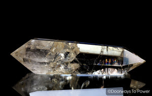 John of God Citrine Double Terminated Casa Quartz Crystal Wand w/ Rainbows