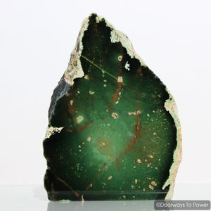 Chrome Chalcedony Crystal Sculpture 'Thoth the Atlantean