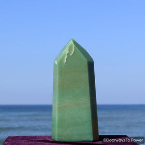 10.5" John of God Casa Crystal Point Green Aventurine Master Dow