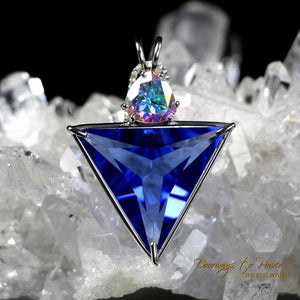 Siberian Blue Quartz Mystic Topaz Angelic Star Pendant
