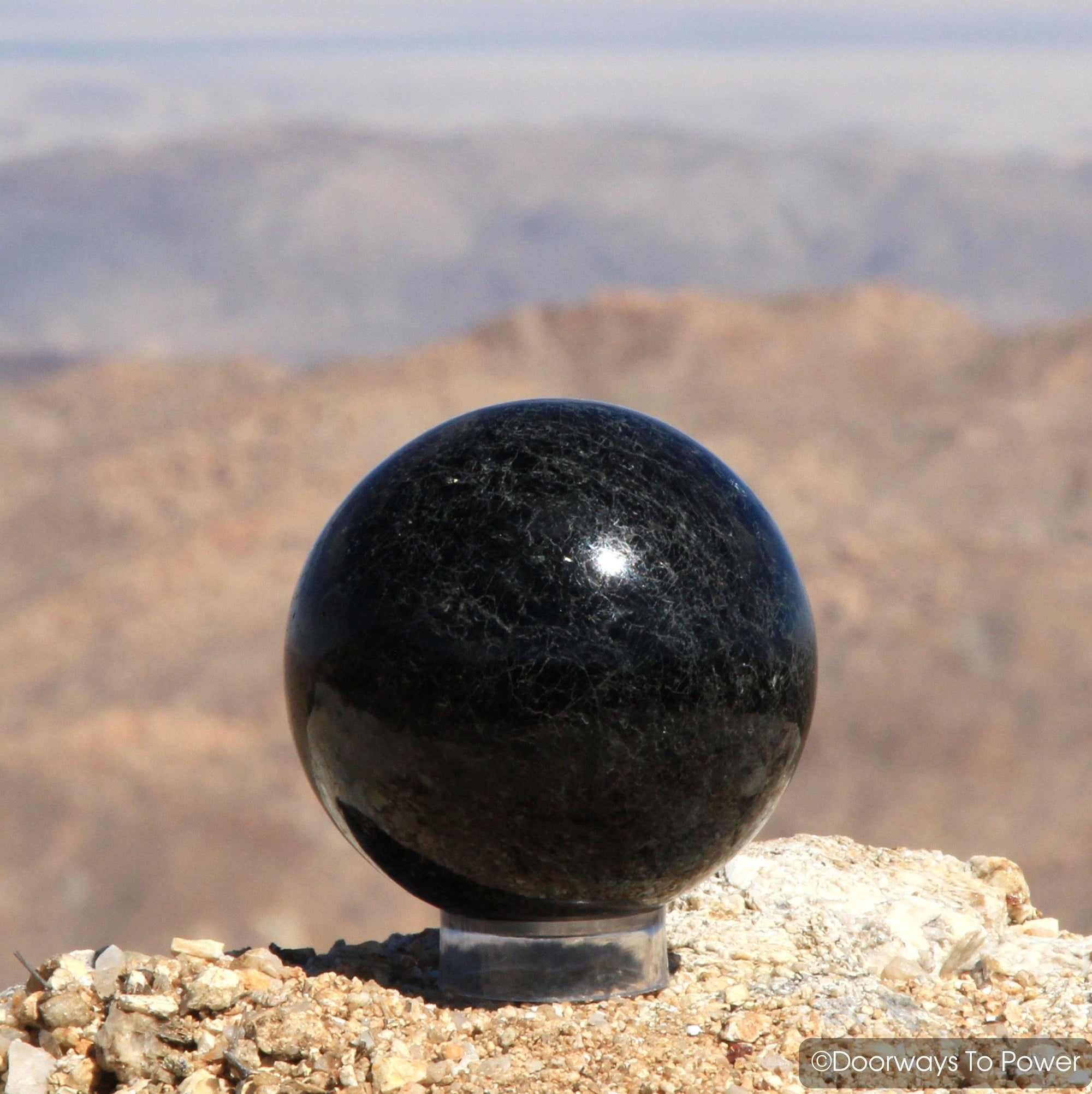 Shamanic Black Tourmaline Magicians Sphere 'Energy Shield'