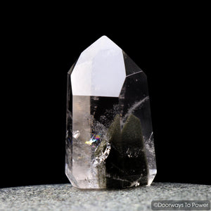 Brookite in Quartz Channeling Crystal Point Synergy 12 Stone Rare