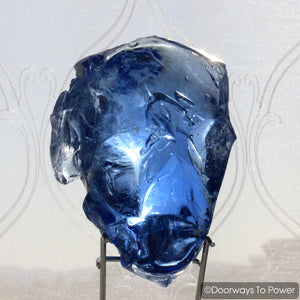 Original Lady Nellie Blue Monatomic Andara Crystal Skull 'Blue Pearl' Rare