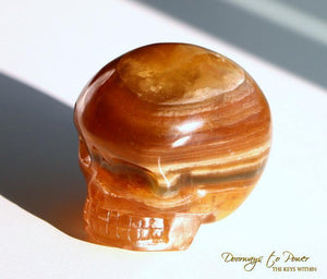 Banded Fluorite Crystal Skull