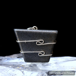 Black Azeztulite Azozeo Super Activated Crystal Pendant