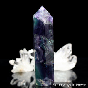 John of God Blessed Rainbow Fluorite Generator Healing Casa Crystal Point
