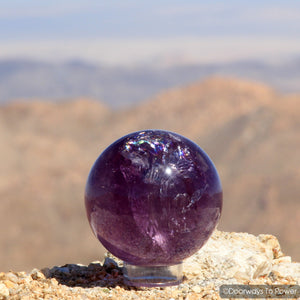 John of God Quartz Crystal Sphere Amethyst