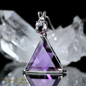 Siberian Purple Quartz & Morganite Star of David Pendant