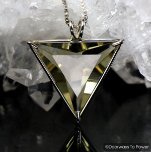 Citrine Quartz Angelic Star Crystal Pendant 14k