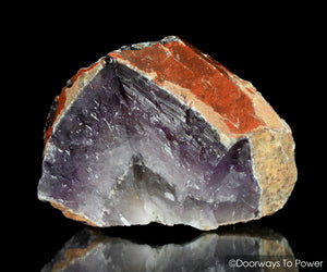 Auralite 23 Crystal Altar Stone Red Hematite Tip & Sunken Record keeper 'Wisdom Keeper'