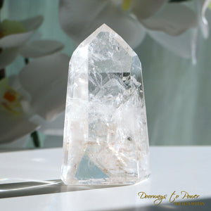 Lemurian White Phantom Quartz Crystal Point