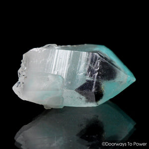 Ajoite Quartz Crystal Record Keeper