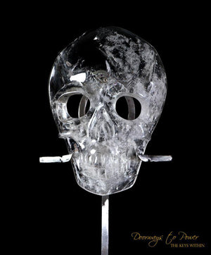 Clear Quartz Crystal Skull Mask by Leandro Souza