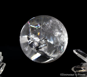 Satyaloka Azeztulite Quartz Crystal Sphere XL Rainbows