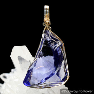 Sovereign Amethyst Andara Crystal Pendant 14k “SAHASRARA”