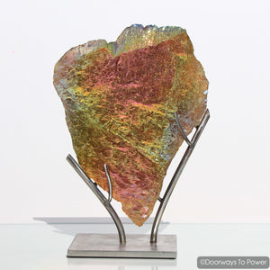 Himalayan Quartz Golden Rose Aura Tabular Crystal Sculpture