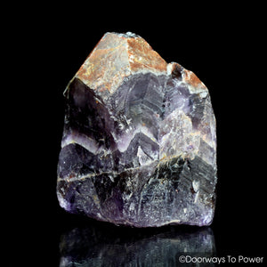 Auralite 23 Twin Crystal Altar Stone Red Hematite Tip & Sunken Record keeper (RARE)