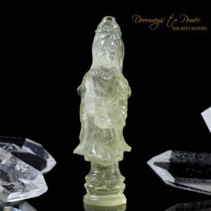Kwan Yin Crystal Carving Libyan Desert Glass