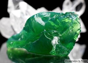Luminescent Pleiaidan Green Monatomic Andara Crystal