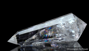 John of God Crystal 12 Sided Vogel Healing Quartz Wand & Devic Temple