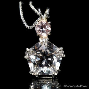 Danburite Star of Venus Pendant with Morganite
