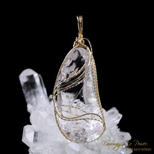 Luminescent Diamond Light Andara Crystal Pendant 14k