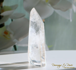 Lemurian White Phantom Quartz Crystal Point