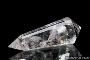 John of God Crystal 24 Sided Vogel Healing Quartz Wand 'Rainbow Warrior' (RESERVED FOR NP)