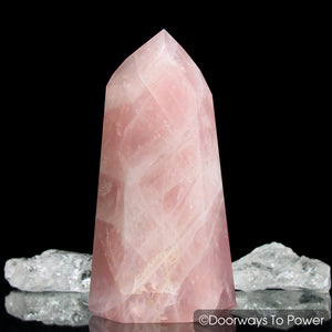 John of God Rose Quartz Master Dow Casa Crystal w/ Rainbows