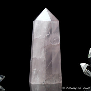 John of God Crystal Pastel Rose Quartz Generator Point