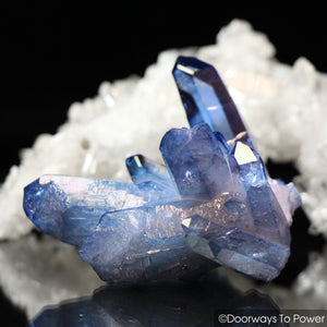 Tanzan Aura Quartz Twin Crystal Cluster Record Keepers & Time Links