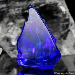 Siberian Blue Quartz Crystal Altar Stone
