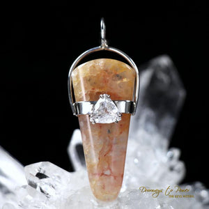 Himalaya Gold & Satyaloka Quartz Azeztulite Pendant