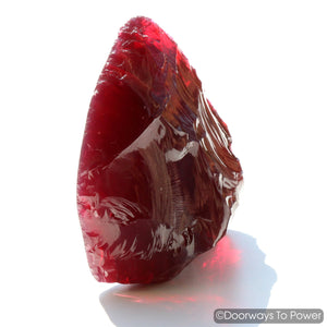 Raspberry Forte Veritas Monatomic Andara Crystal Sculpture